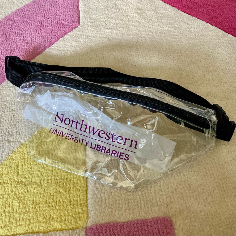 Northwestern University Libraries Fanny Pack Travel Pouch Clear Bag Adjustable